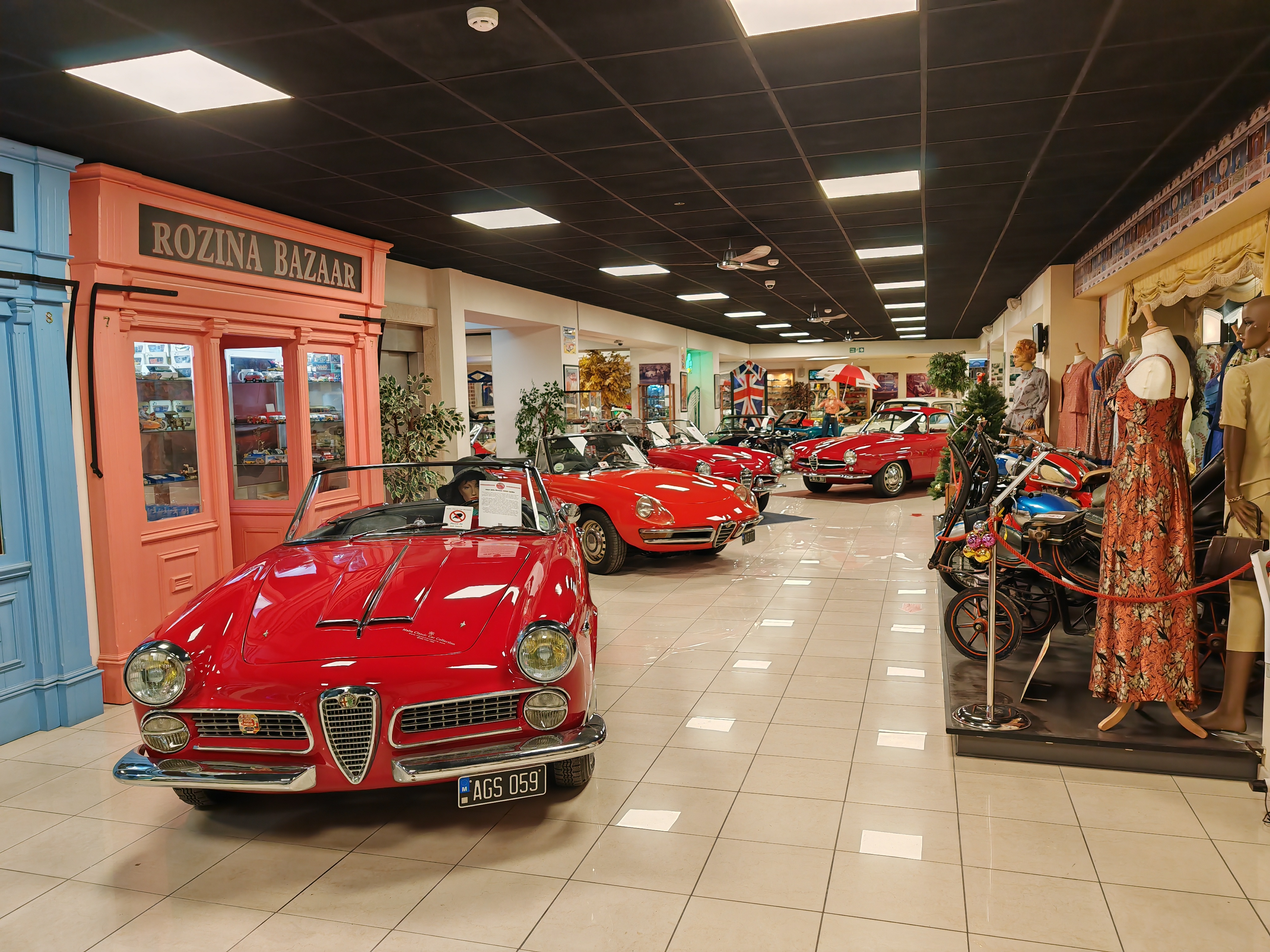 Classic cars on scenic road